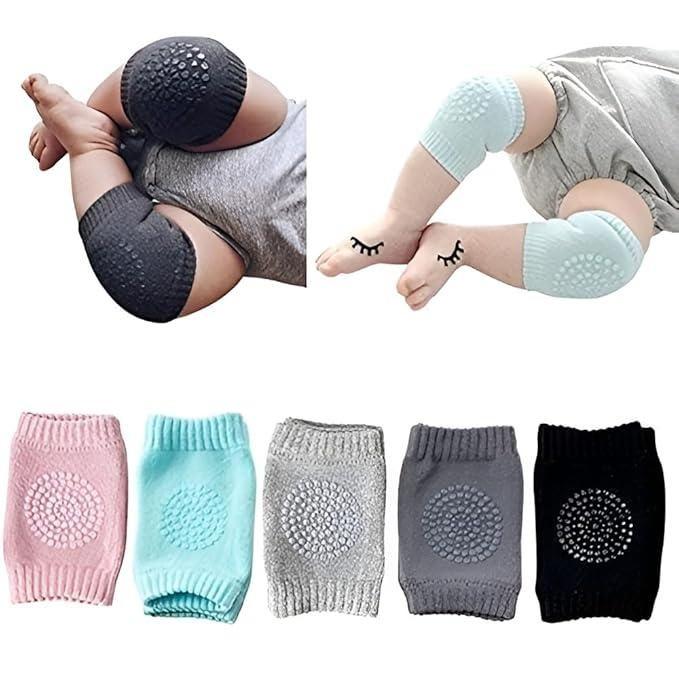 2 Pair Baby Crawling Elbow and Leg pad, Baby Kneecap, Baby Leg Warmer (Multi Color)