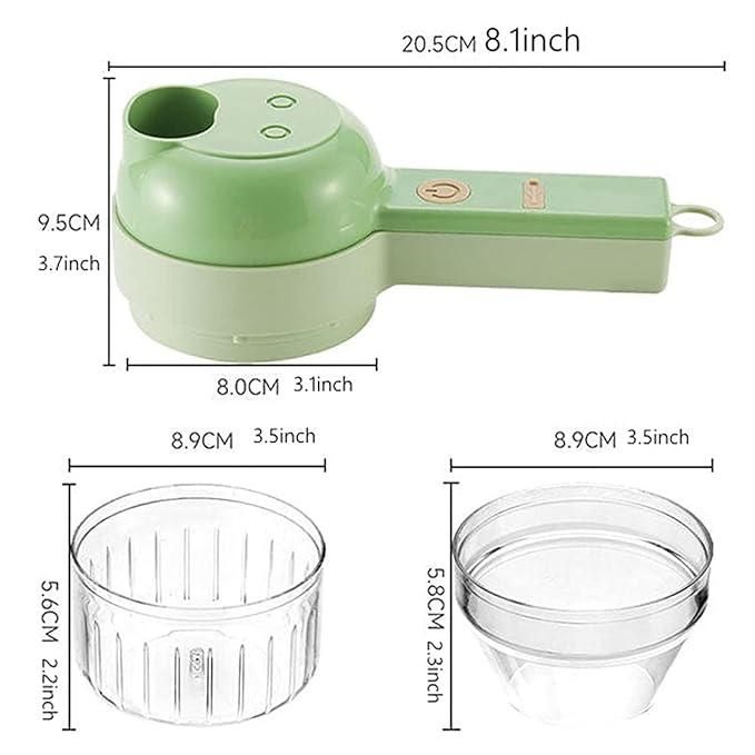 4 in 1 Portable Electric Vegetable Cutter and kitchen platform cleaner Set